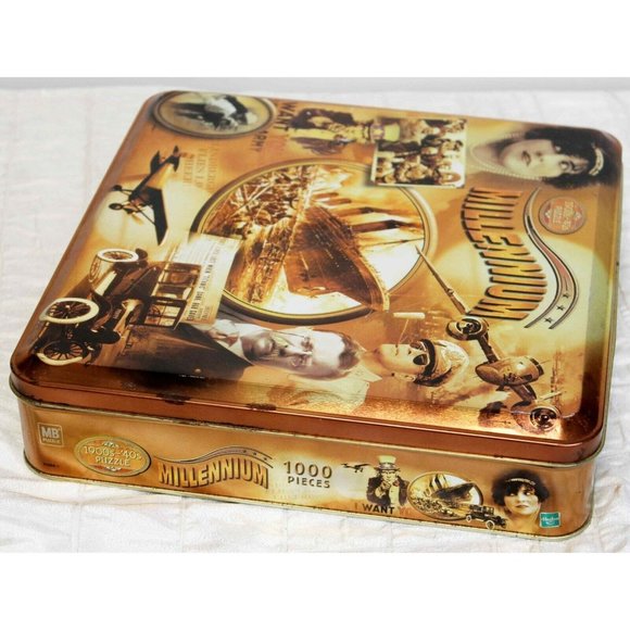 1900s-40s Millenium Puzzle in Tin Metal Box 1000 pcs Hasbro - Picture 6 of 8